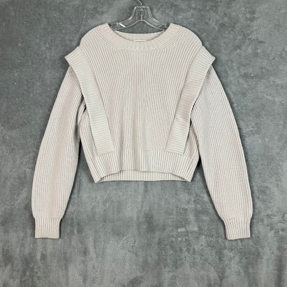 Aritzia Babaton Grazia Sweater Womens S 100% Merino Wool Chunky Fisherman